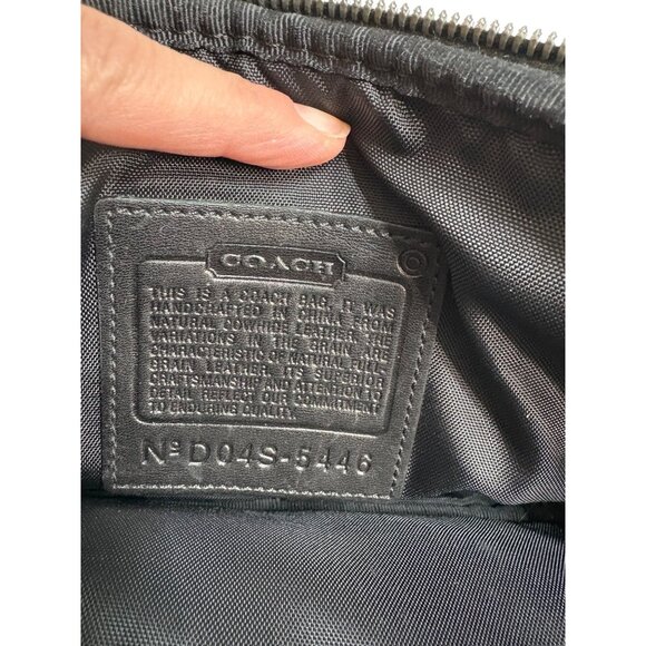 Coach Waist Belt Bag Leather Fanny Pack Black-approx. 9” x 5.5” x 1.5” - Picture 3 of 14